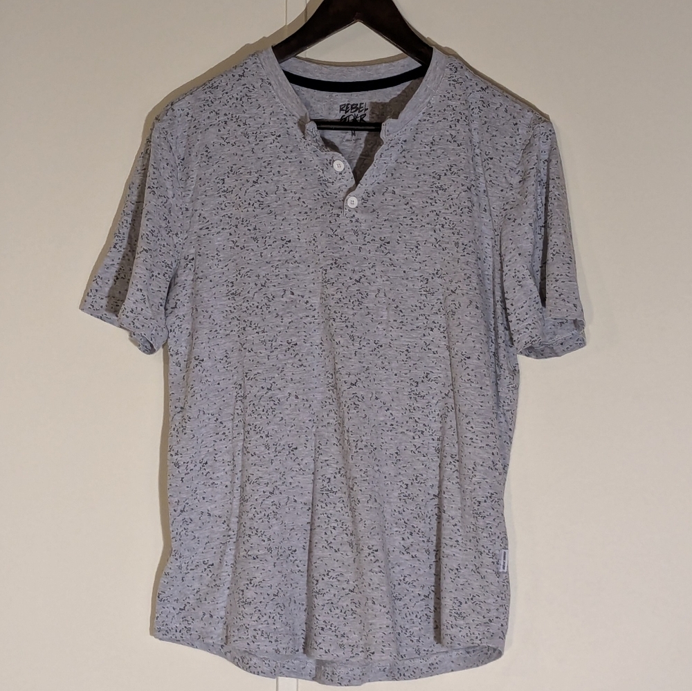 Men's Casual Gray Button Down Shirt